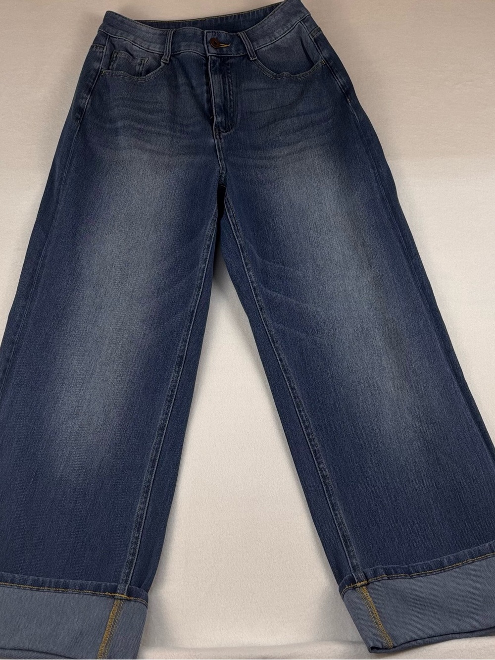 HALARA Dark Blue Wide-Leg Jeans